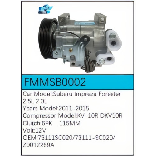 PartzBiz CE: -Compressor for Subaru - FMMSB0002 PartzBiz CE: -Compressor for Subaru - FMMSB0002