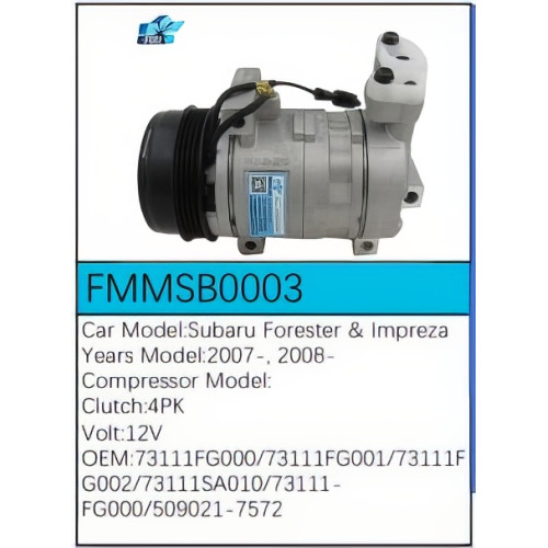 PartzBiz CE: -สำหรับคอมเพรสเซอร์ Subaru - FMMSB0003 PartzBiz CE: -สำหรับคอมเพรสเซอร์ Subaru - FMMSB0003