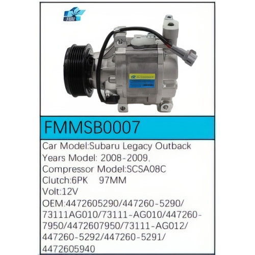 PartzBiz CE: -Compressor for Subaru - FMMSB0007 PartzBiz CE: -Compressor for Subaru - FMMSB0007