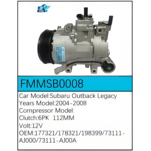 PartzBiz CE: -Compressor for Subaru - FMMSB0008 PartzBiz CE: -Compressor for Subaru - FMMSB0008