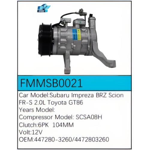 PartzBiz CE: -Compressor for Subaru - FMMSB0021 PartzBiz CE: -Compressor for Subaru - FMMSB0021