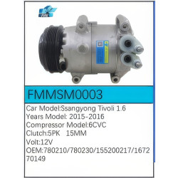 PartzBiz CE FMMSM0003 - Compressor for SsangYong - FMMSM0003 PartzBiz CE FMMSM0003 - Compressor for SsangYong - FMMSM0003