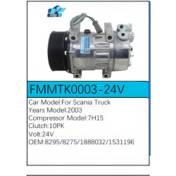 PartzBiz CE FMMTK0003-24V - Compressor for Scania - FMMTK0003-24V PartzBiz CE FMMTK0003-24V - Compressor for Scania - FMMTK0003-24V