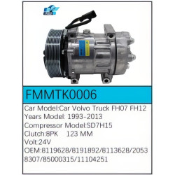PartzBiz CE FMMTK0006 - Compressor for Volvo - FMMTK0006 PartzBiz CE FMMTK0006 - Compressor for Volvo - FMMTK0006