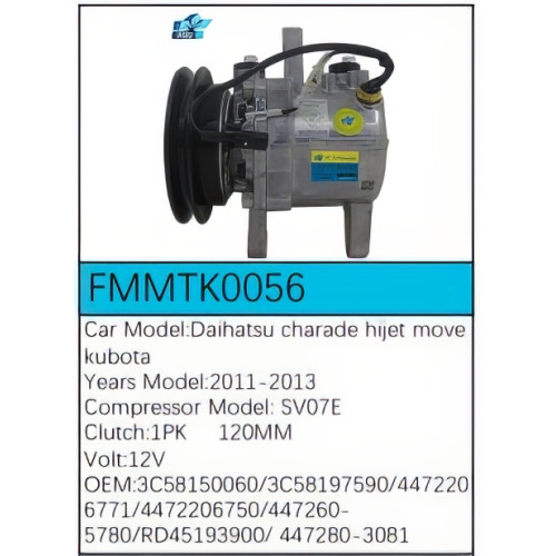 PartzBiz CE: -Compressor for Daihatsu - FMMTK0056 PartzBiz CE: -Compressor for Daihatsu - FMMTK0056