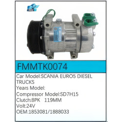 PartzBiz CE FMMTK0074 - Compressor for Scania - FMMTK0074 PartzBiz CE FMMTK0074 - Compressor for Scania - FMMTK0074