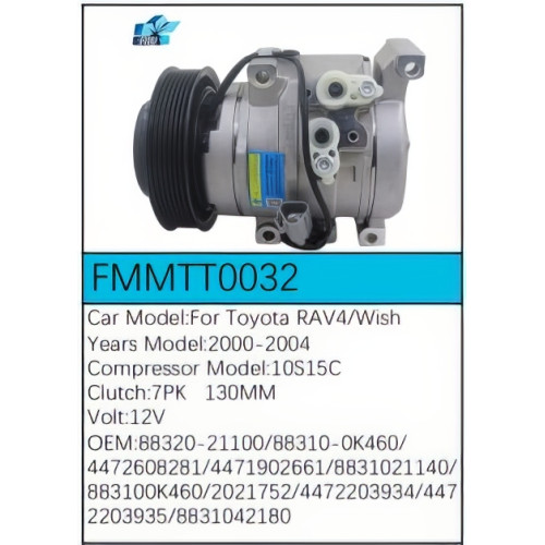 PartzBiz CE: -Compressor for Toyota - FMMTT0032 PartzBiz CE: -Compressor for Toyota - FMMTT0032