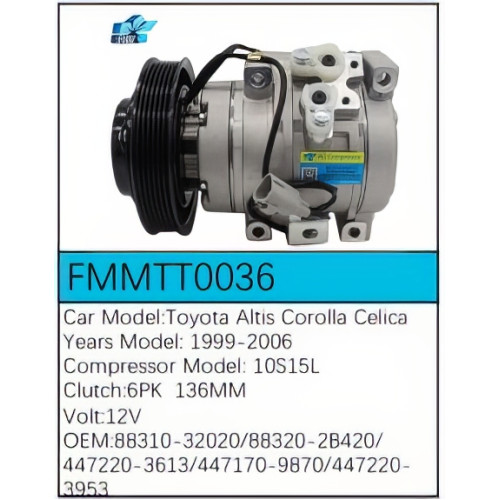PartzBiz CE: -Compressor for Toyota - FMMTT0036 PartzBiz CE: -Compressor for Toyota - FMMTT0036
