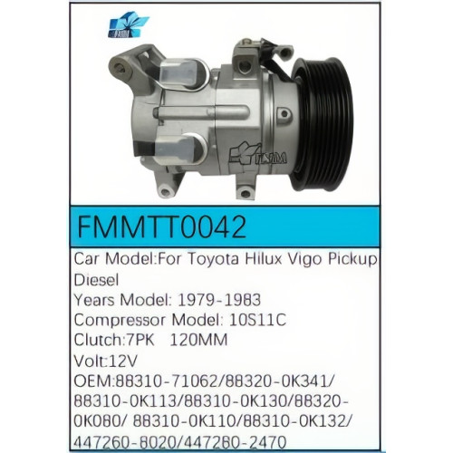 PartzBiz CE: -Compressor for Toyota - FMMTT0042 PartzBiz CE: -Compressor for Toyota - FMMTT0042