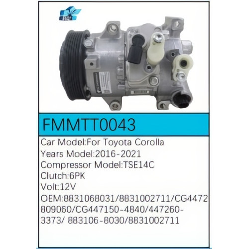 PartzBiz CE: -Compressor for Toyota - FMMTT0043 PartzBiz CE: -Compressor for Toyota - FMMTT0043