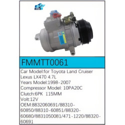 PartzBiz CE FMMTT0061 - Compressor for Toyota - FMMTT0061 PartzBiz CE FMMTT0061 - Compressor for Toyota - FMMTT0061