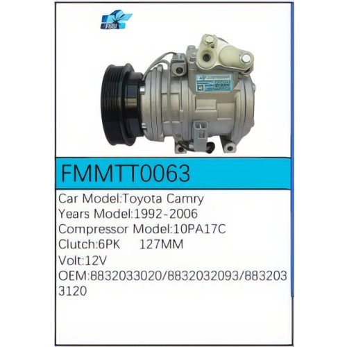 PartzBiz CE: -Compressor for Toyota - FMMTT0063 PartzBiz CE: -Compressor for Toyota - FMMTT0063