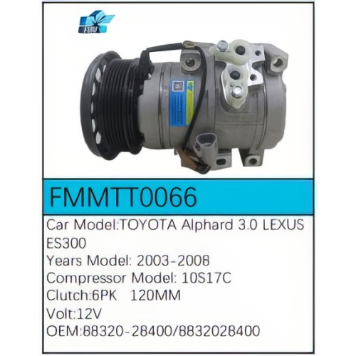 PartzBiz CE: -Compressor for Toyota - FMMTT0066 PartzBiz CE: -Compressor for Toyota - FMMTT0066