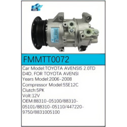 PartzBiz CE FMMTT0072 - Compressor for Toyota - FMMTT0072 PartzBiz CE FMMTT0072 - Compressor for Toyota - FMMTT0072