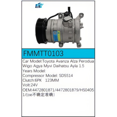 PartzBiz CE: -Compressor for Toyota - FMMTT0103 PartzBiz CE: -Compressor for Toyota - FMMTT0103