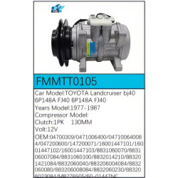 PartzBiz CE FMMTT0105 - Compressor for Toyota - FMMTT0105 PartzBiz CE FMMTT0105 - Compressor for Toyota - FMMTT0105