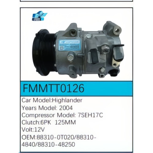 PartzBiz CE: -Compressor for Toyota - FMMTT0126 PartzBiz CE: -Compressor for Toyota - FMMTT0126