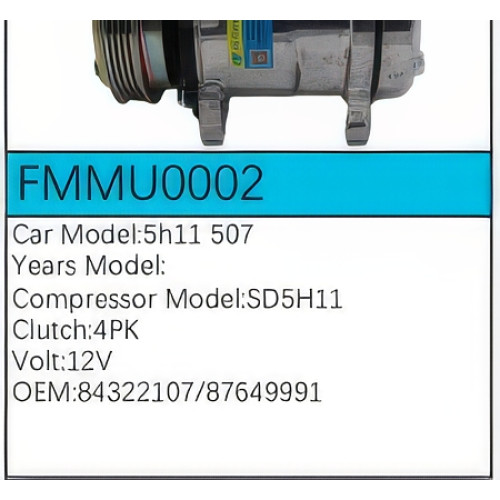 PartzBiz CE: -Compressor FMMU0002 PartzBiz CE: -Compressor FMMU0002
