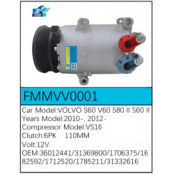 PartzBiz CE FMMVV0001 - Compressor for Volvo - FMMVV0001 PartzBiz CE FMMVV0001 - Compressor for Volvo - FMMVV0001