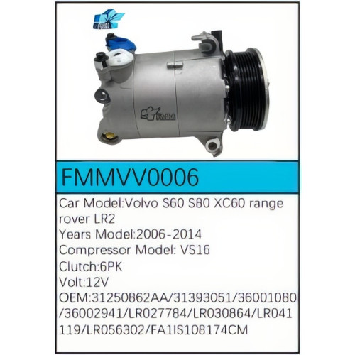 PartzBiz CE: -Compressor for Volvo - FMMVV0006 PartzBiz CE: -Compressor for Volvo - FMMVV0006