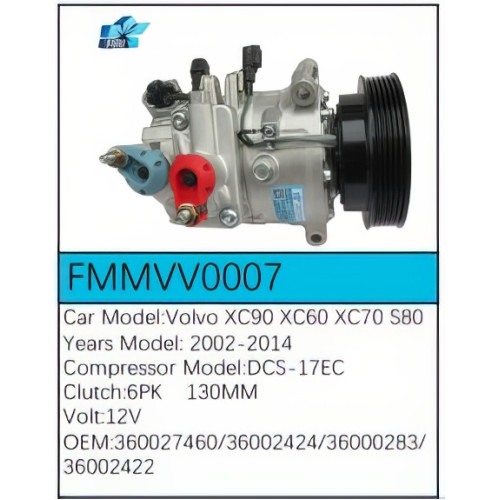 PartzBiz CE: -Compressor for Volvo - FMMVV0007 PartzBiz CE: -Compressor for Volvo - FMMVV0007