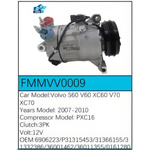 PartzBiz CE: -Compressor for Volvo - FMMVV0009 PartzBiz CE: -Compressor for Volvo - FMMVV0009