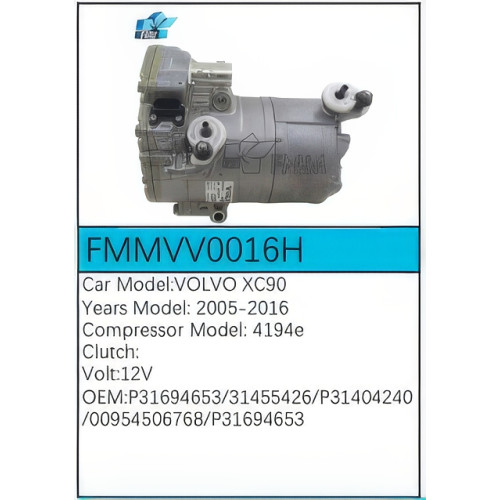 PartzBiz CE: -Compressor for Volvo - FMMVV0016H PartzBiz CE: -Compressor for Volvo - FMMVV0016H