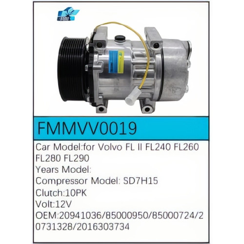 PartzBiz CE: -Compressor for Volvo - FMMVV0019 PartzBiz CE: -Compressor for Volvo - FMMVV0019