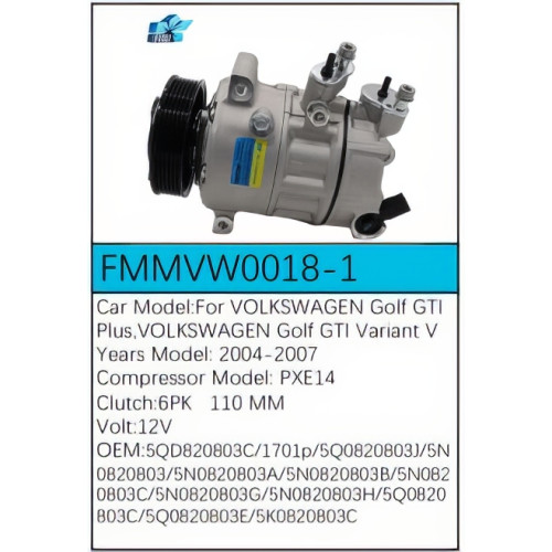 PartzBiz CE: -สำหรับคอมเพรสเซอร์ Volkswagen - FMMVW0018-1 PartzBiz CE: -สำหรับคอมเพรสเซอร์ Volkswagen - FMMVW0018-1