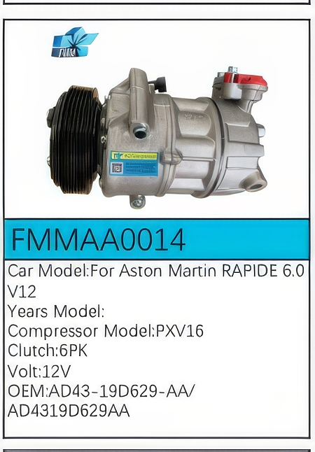 PartzBiz CE: -Compressor for Aston Martin - FMMAA0014 PartzBiz CE: -Compressor for Aston Martin - FMMAA0014