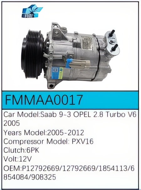 PartzBiz CE: -Compressor for Saab - FMMAA0017 PartzBiz CE: -Compressor for Saab - FMMAA0017