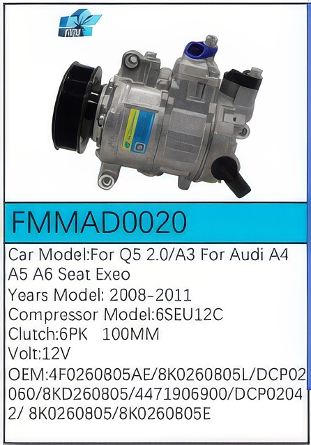 PartzBiz CE: -Compressor for Audi - FMMAD0020 PartzBiz CE: -Compressor for Audi - FMMAD0020