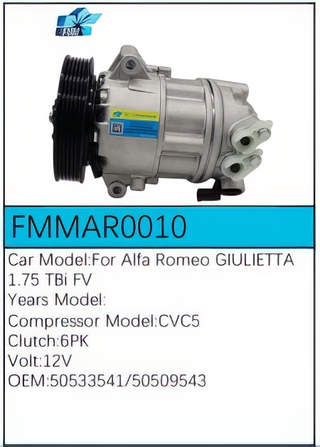 PartzBiz CE: -สำหรับคอมเพรสเซอร์ Alfa Romeo - FMMAR0010 PartzBiz CE: -สำหรับคอมเพรสเซอร์ Alfa Romeo - FMMAR0010