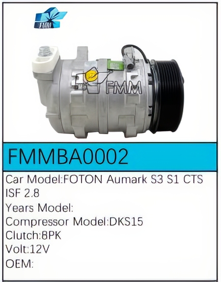 PartzBiz CE: -สำหรับคอมเพรสเซอร์ Foton - FMMBA0002 PartzBiz CE: -สำหรับคอมเพรสเซอร์ Foton - FMMBA0002