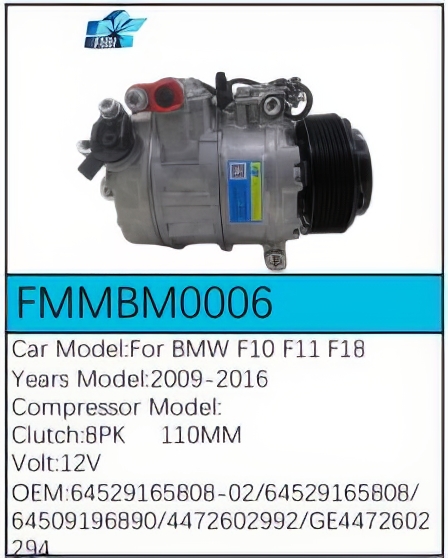 PartzBiz CE: -Compressor for BMW - FMMBM0006 PartzBiz CE: -Compressor for BMW - FMMBM0006