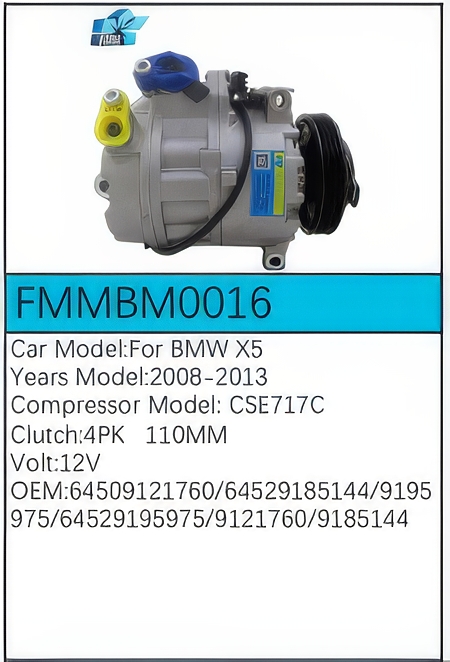 PartzBiz CE: -สำหรับคอมเพรสเซอร์ BMW - FMMBM0016 PartzBiz CE: -สำหรับคอมเพรสเซอร์ BMW - FMMBM0016