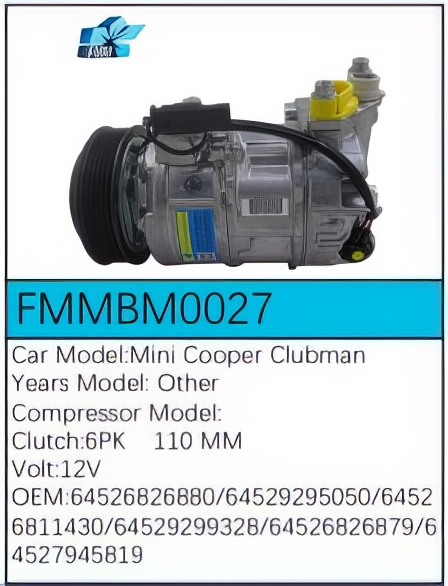 PartzBiz CE: -สำหรับคอมเพรสเซอร์ BMW - FMMBM0027 PartzBiz CE: -สำหรับคอมเพรสเซอร์ BMW - FMMBM0027