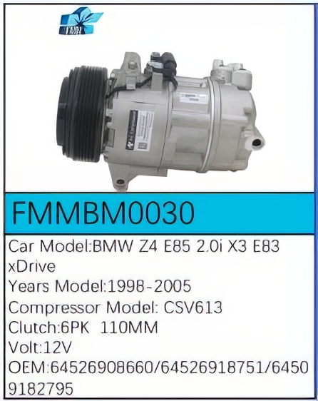 PartzBiz CE: -สำหรับคอมเพรสเซอร์ BMW - FMMBM0030 PartzBiz CE: -สำหรับคอมเพรสเซอร์ BMW - FMMBM0030