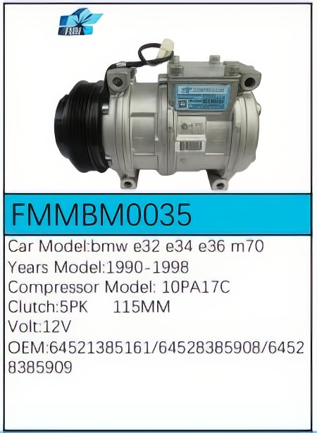 PartzBiz CE: -Compressor for BMW - FMMBM0035 PartzBiz CE: -Compressor for BMW - FMMBM0035