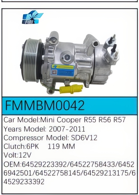 PartzBiz CE: -สำหรับคอมเพรสเซอร์ BMW - FMMBM0042 PartzBiz CE: -สำหรับคอมเพรสเซอร์ BMW - FMMBM0042