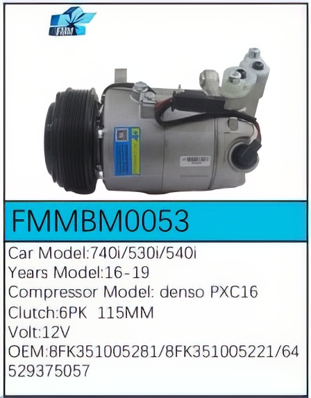 PartzBiz CE: -Compressor for BMW - FMMBM0053 PartzBiz CE: -Compressor for BMW - FMMBM0053
