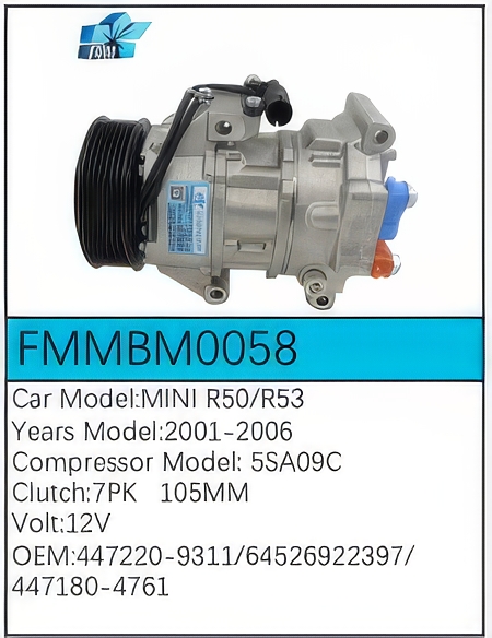 PartzBiz CE: -สำหรับคอมเพรสเซอร์ BMW - FMMBM0058 PartzBiz CE: -สำหรับคอมเพรสเซอร์ BMW - FMMBM0058