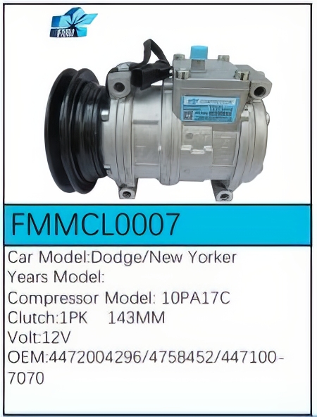 PartzBiz CE: -Compressor for Chrysler - FMMCL0007 PartzBiz CE: -Compressor for Chrysler - FMMCL0007