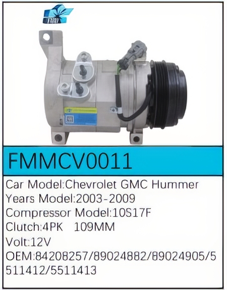 PartzBiz CE: -สำหรับคอมเพรสเซอร์ Chevrolet - FMMCV0011 PartzBiz CE: -สำหรับคอมเพรสเซอร์ Chevrolet - FMMCV0011