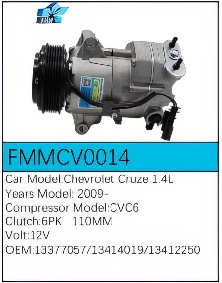 PartzBiz CE: -สำหรับคอมเพรสเซอร์ Chevrolet - FMMCV0014 PartzBiz CE: -สำหรับคอมเพรสเซอร์ Chevrolet - FMMCV0014