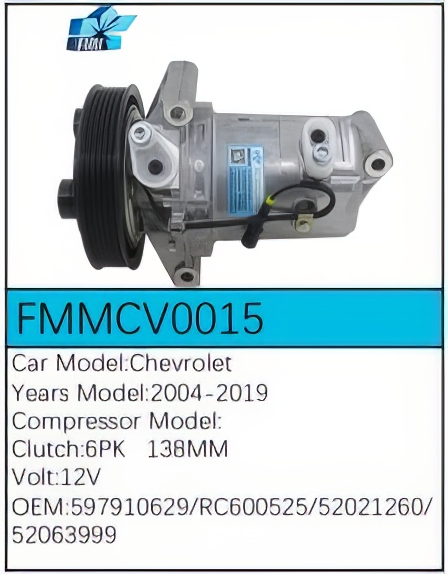 PartzBiz CE: -Compressor for Chevrolet - FMMCV0015 PartzBiz CE: -Compressor for Chevrolet - FMMCV0015