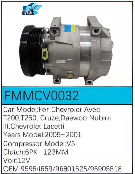 PartzBiz CE: -สำหรับคอมเพรสเซอร์ Chevrolet - FMMCV0032 PartzBiz CE: -สำหรับคอมเพรสเซอร์ Chevrolet - FMMCV0032