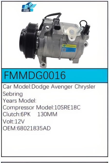 PartzBiz CE: -สำหรับคอมเพรสเซอร์ Dodge - FMMDG0016 PartzBiz CE: -สำหรับคอมเพรสเซอร์ Dodge - FMMDG0016