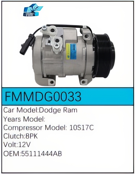 PartzBiz CE: -สำหรับคอมเพรสเซอร์ Dodge - FMMDG0033 PartzBiz CE: -สำหรับคอมเพรสเซอร์ Dodge - FMMDG0033