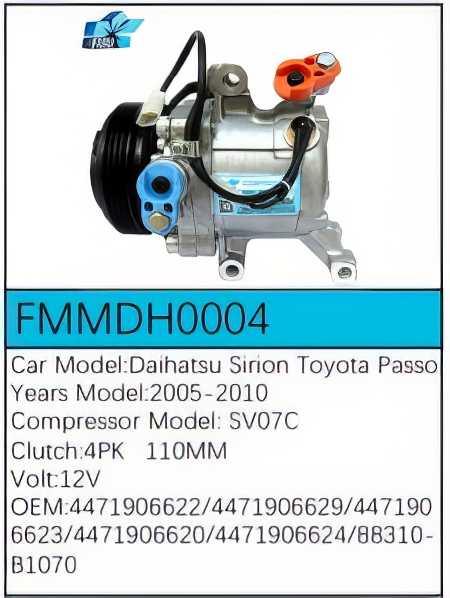 PartzBiz CE: -Compressor for Daihatsu - FMMDH0004 PartzBiz CE: -Compressor for Daihatsu - FMMDH0004